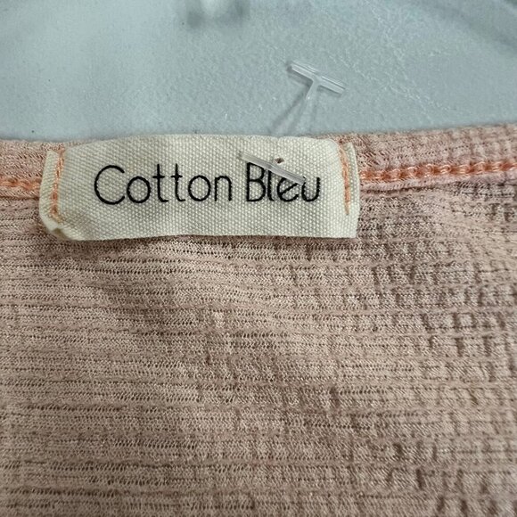Cotton Bleu Women's Sleeveless Textured Ruffle Hem Top Peach Size XL - Picture 8 of 9